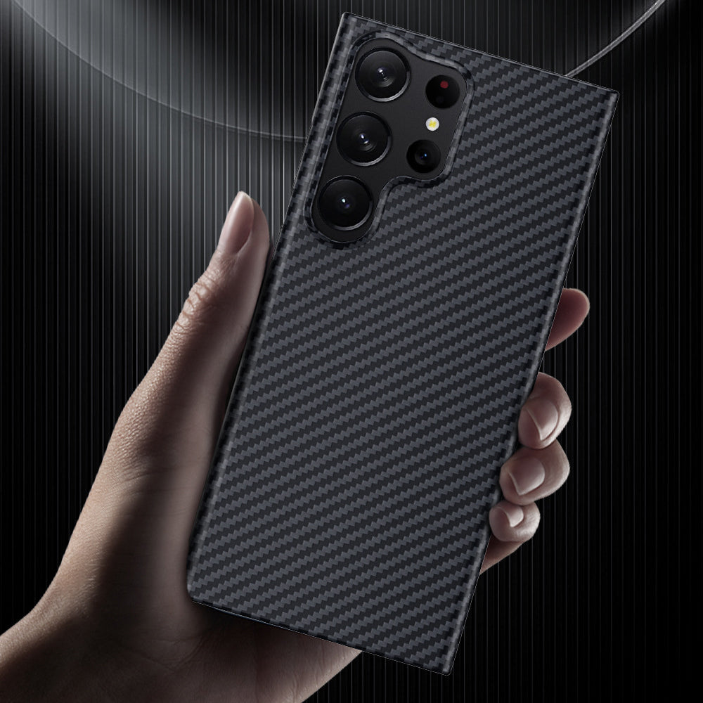 Back Case for Samsung Galaxy S23 Ultra Carbon Fiber Texture Aramid Fiber Ultra Slim Fall Proof Phone Cover Back Case for Samsung Galaxy S23 Ultra Carbon Fiber Texture Aramid Fiber Ultra Slim Fall Proof Phone Cover